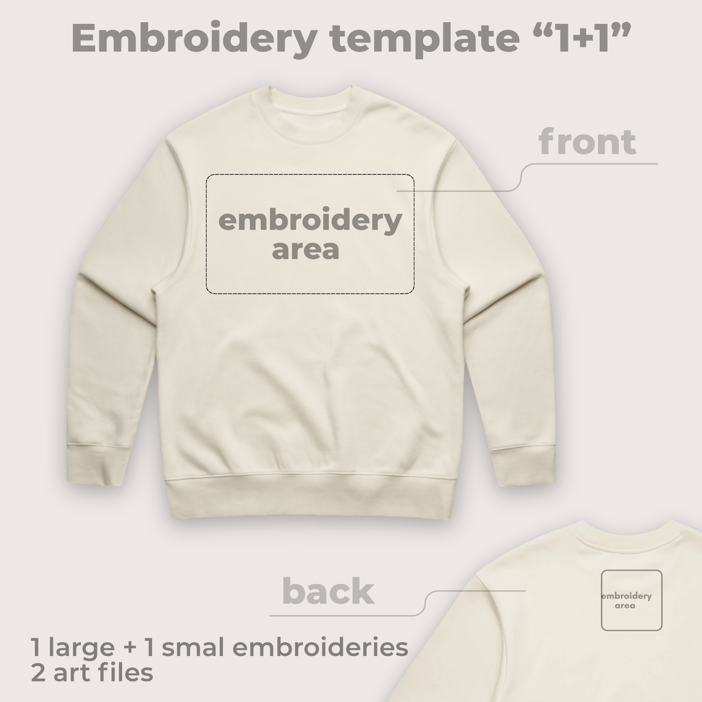 Men's Sweatshirt customized with kids' art embroidery