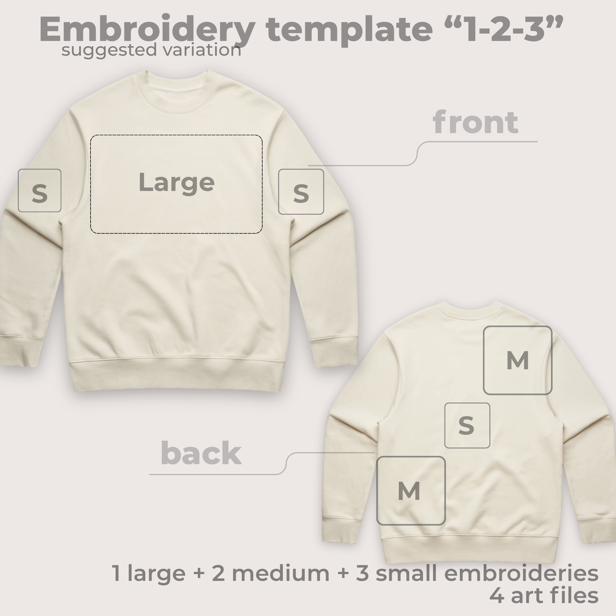 Men's Sweatshirt customized with kids' art embroidery