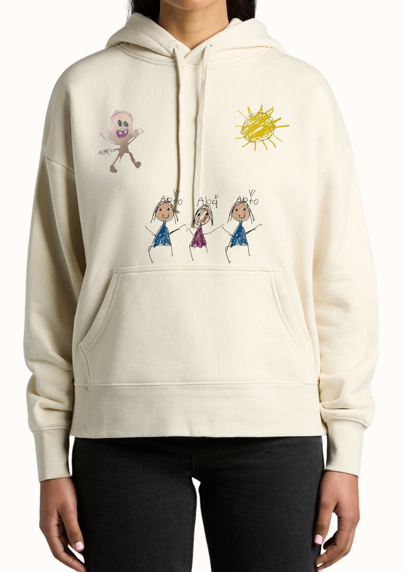 Always Dopamine Hoodie - Female Size & Fit - with custom Kid's Art Embroidered (Copy)