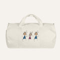 Canvas Duffel Bag with Kid's Art Embroidery